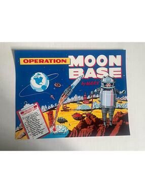 Marx Operation Moon Base PRINT Paper Poster Ad Promo 8.5”x11” 1960s Toy Retro